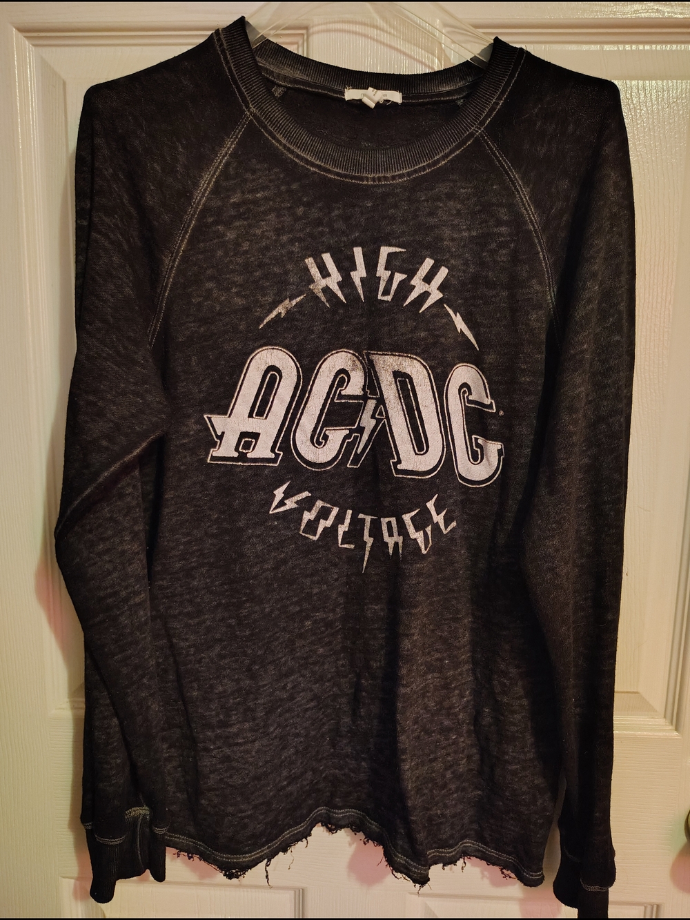 AC/DC High Voltage Graphic Sweatshirt - Charcoal Black S
